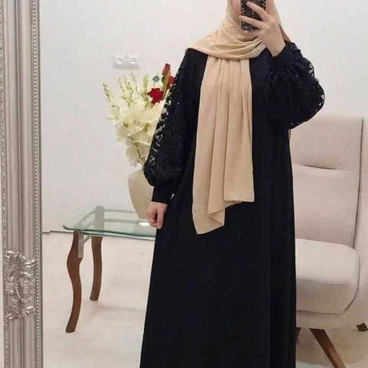 عبای ندا کرپ الیزه مشکی