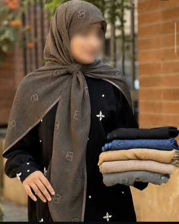 روسری حریر گلدوزی