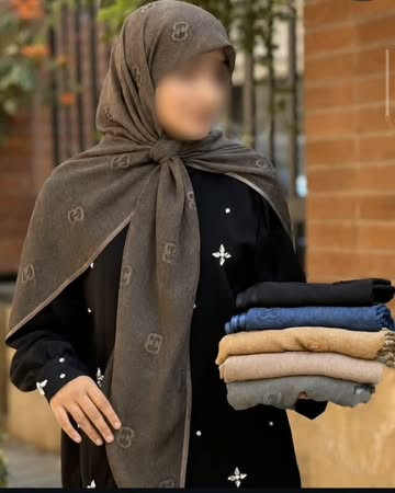 روسری حریر گلدوزی