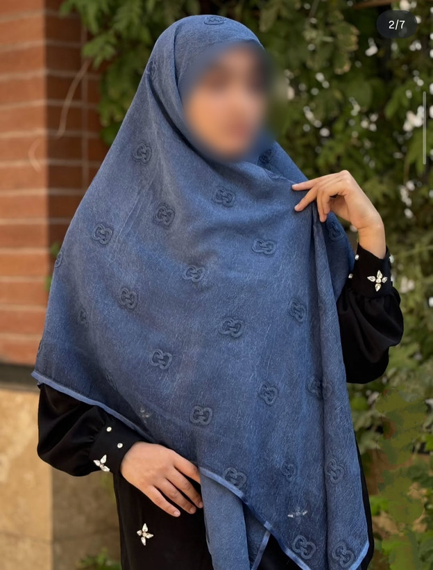 روسری حریر گلدوزی