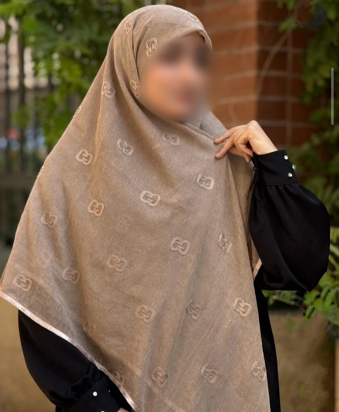روسری حریر گلدوزی