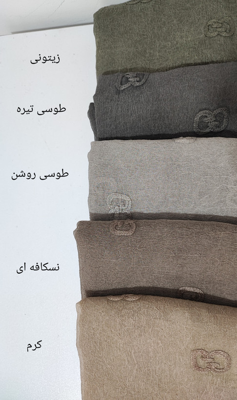 روسری حریر گلدوزی