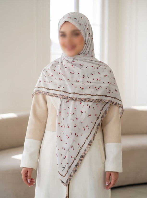 روسری کرپ نخ گلریز
