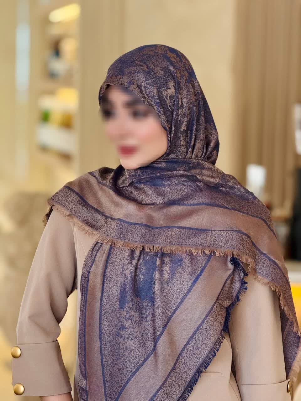 روسری کشمیر سه گوشه دیور